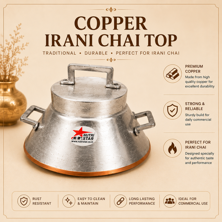 Copper Irani Tea Set Samawar &amp; Copper Patila. Hyderabadi Irani Chai Set. - size guide