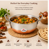 Stainless Steel Copper Bottom Kadhai/Deep Cookware, Cooking Utensils, Pack Of 1