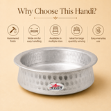 Biryani Handi with Lid, Cooking Handi for Hyderabadi Dum Biryani Heavy Gauge, Cookware.