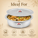 Jointless Aluminium Biryani Handi with Lid – Hyderabadi Dum Cooking Pot