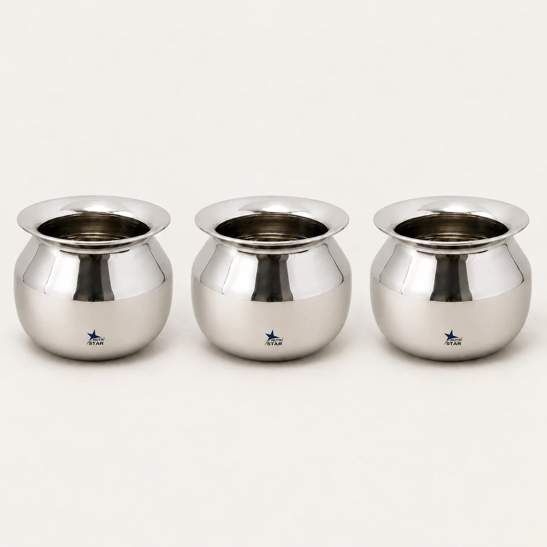 stainless steel cooking pot set of 3