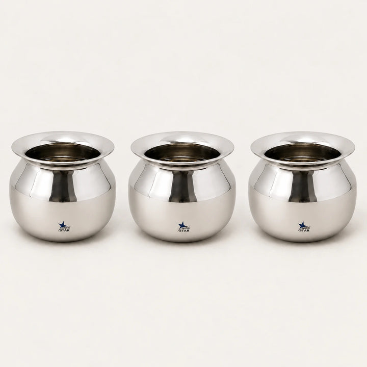 stainless steel cooking pot set of 3