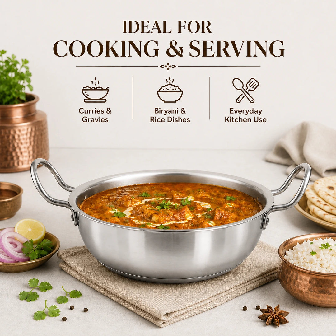 stainless steel adai with handles usage