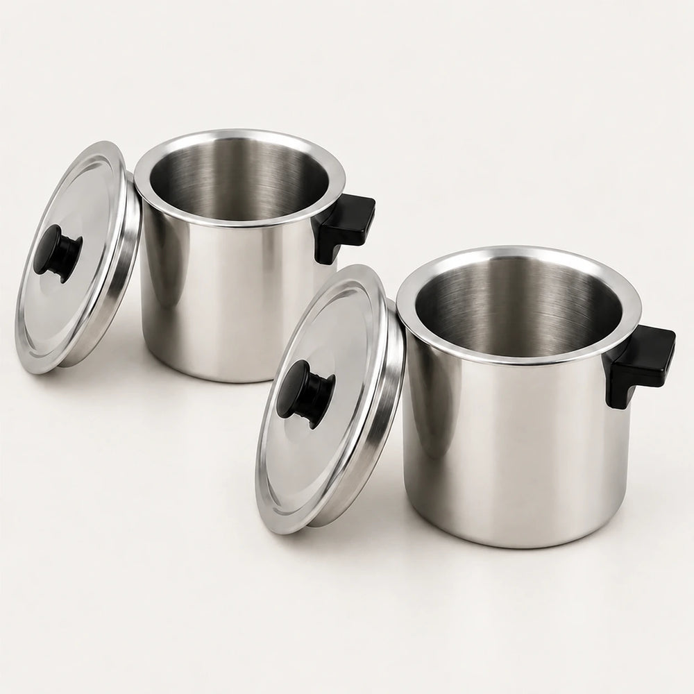 stainless steel milk boiler with knob and lid pack of 2.