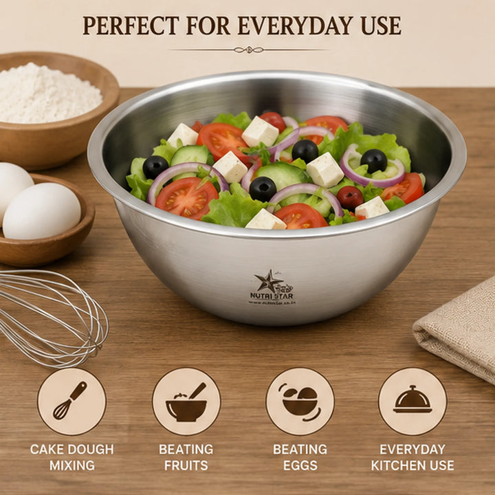 Stainless Steel Mixing Bowl, Capacity 1500 Ml.