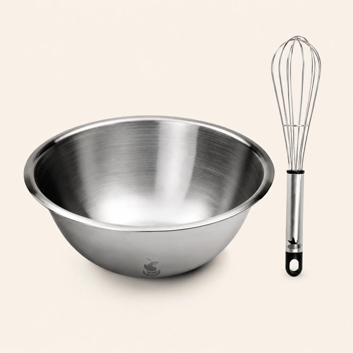 Stainless Steel Mixing Bowl, Capacity 1500 Ml With Wisk.