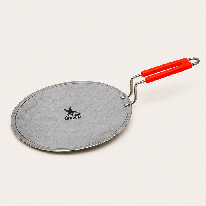 Nutristar aluminium tawa griddle with handle for roti dosa and everyday cooking