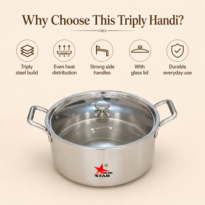 Stainless Steel Triply Biryani Handi | Cooking Handi - uses