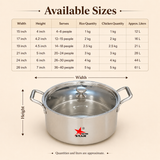 Stainless Steel Triply Biryani Handi | Cooking Handi