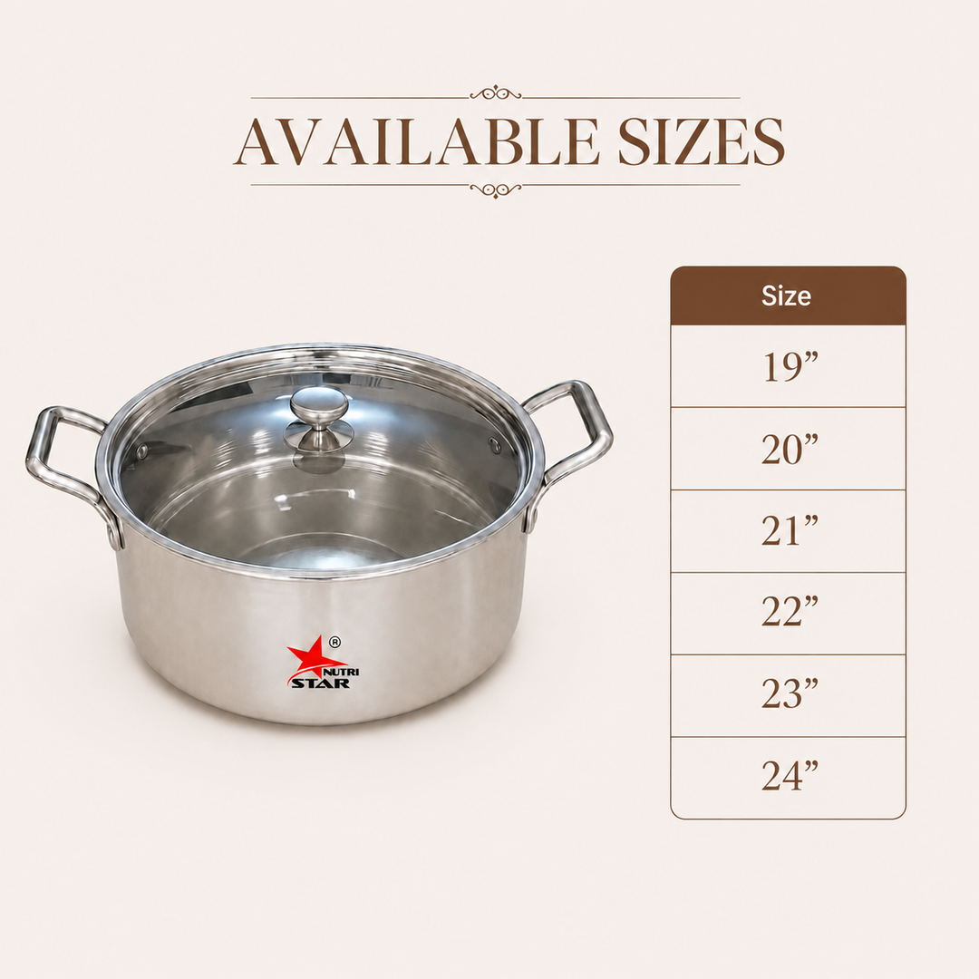 Stainless Steel Triply Biryani Handi | Cooking Handi