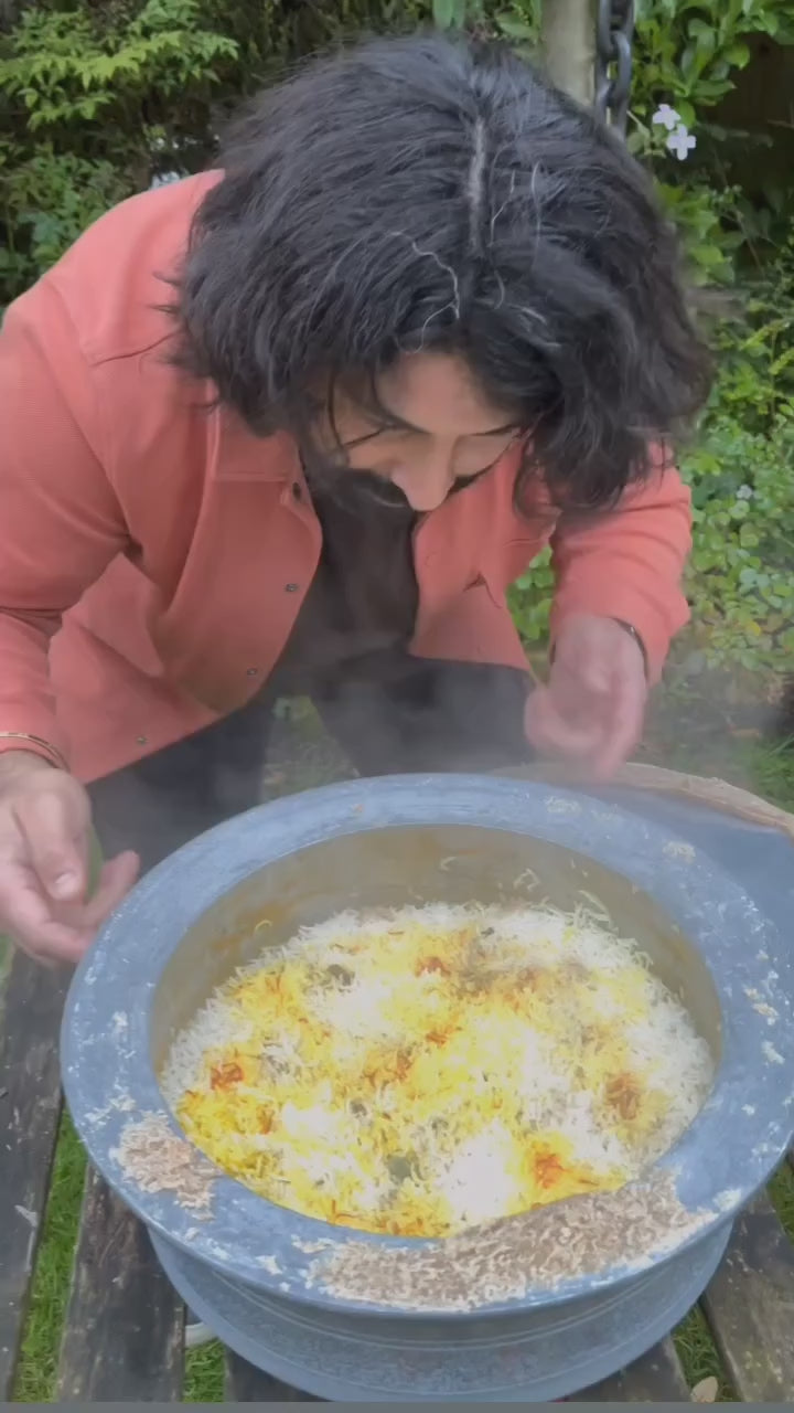 Biryani Handi with Lid, Cooking Handi for Hyderabadi Dum Biryani Heavy Gauge, Cookware.