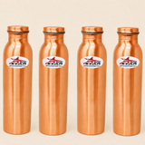 Nutristar Pure Copper Water Bottle with Leak-Resistant Cap (Pack of 4)– 1 Litre