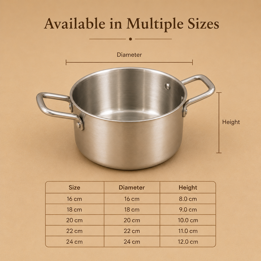 Stainless Steel Triply Casserole - use