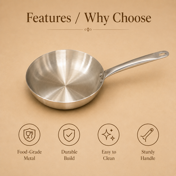 Stainless Steel Triply Frypan - uses