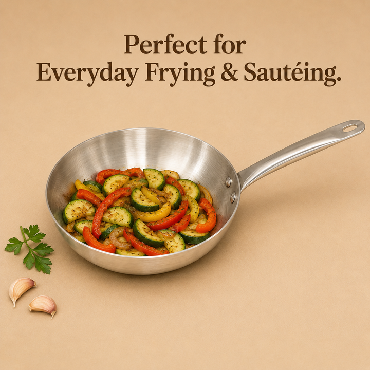 Stainless Steel Triply Frypan - size guide