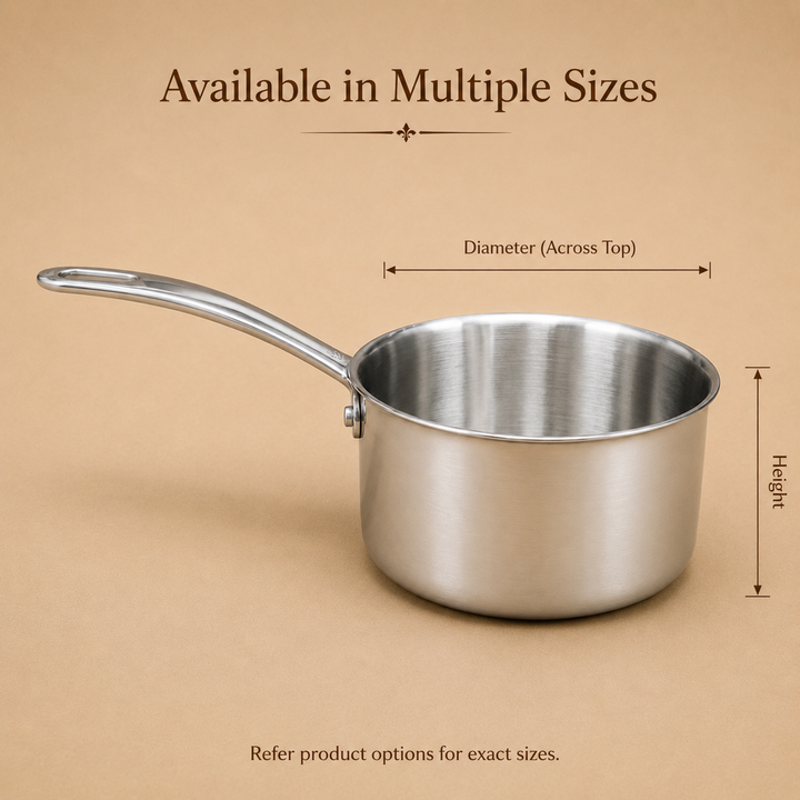 Stainless Steel Triply Saucepan - use