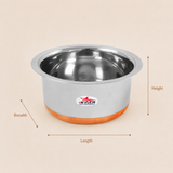 Stainless Steel Copper Bottom Cooking Pot,Tope,Patila. SS Bagona
