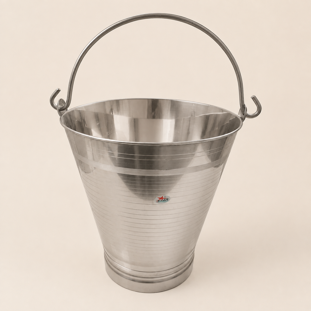 Nutristar stainless steel utility bucket with strong carry handle