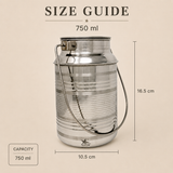 Nutristar stainless steel milk can with fitted lid and carry handle