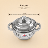 Nutristar stainless steel serving casserole with lid and side handles