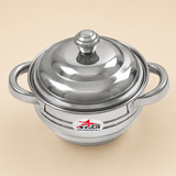 Nutristar stainless steel serving casserole with lid and side handles