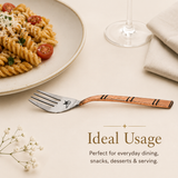 Nutristar stainless steel dining forks with copper finish handles set of 6