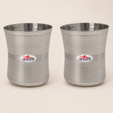Nutristar stainless steel ribbed drinking glasses 250 ml