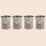 Nutristar stainless steel ribbed drinking glasses 250 ml