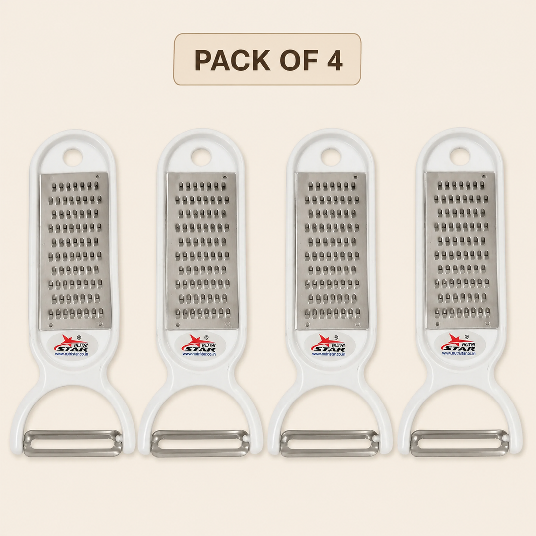 Nutristar 2 in 1 stainless steel grater and peeler kitchen tool