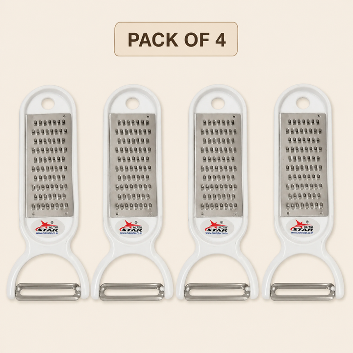 Nutristar 2 in 1 stainless steel grater and peeler kitchen tool