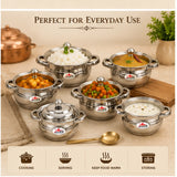Stainless Steel Serving Dishes with Lid, Serving Bowls, Pack of 5.