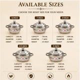 Stainless Steel Serving Dishes with Lid, Serving Bowls, Pack of 5.