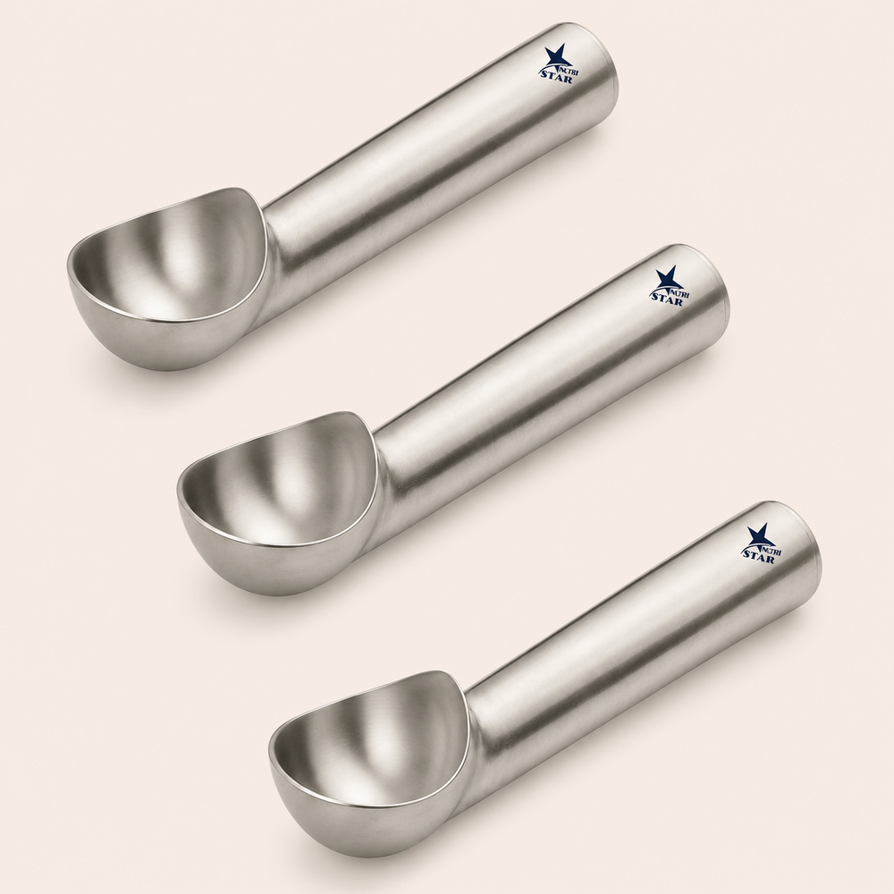 Nutristar Stainless Steel Ice Cream Scoop – 7 Inch & 8 Inch(Pack of 3) – 7 inch variant 2