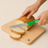Nutristar stainless steel serrated knife with green handle