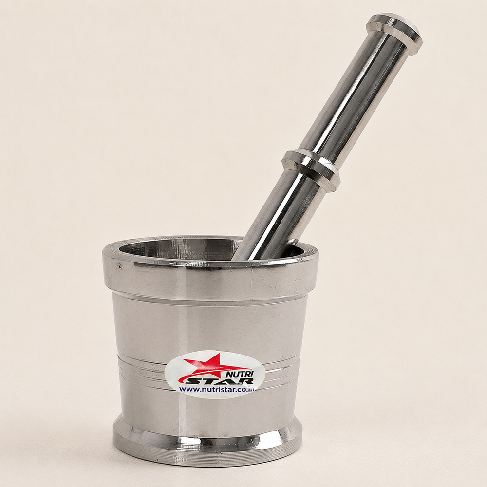 Nutristar stainless steel mortar and pestle for grinding spices and herbs
