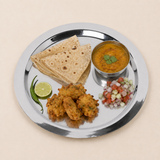 Nutristar stainless steel round dinner plate with raised rim
