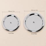 Nutristar stainless steel round dinner plate with raised rim