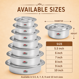 Stainless Steel Serving Dishes with Lid, Serving Bowls, Pack of 6.