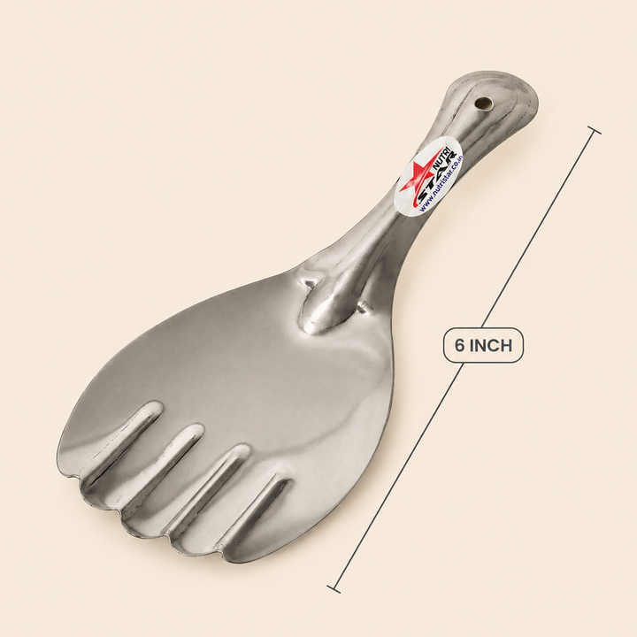 Nutristar stainless steel slotted serving spoon with wide head and handle