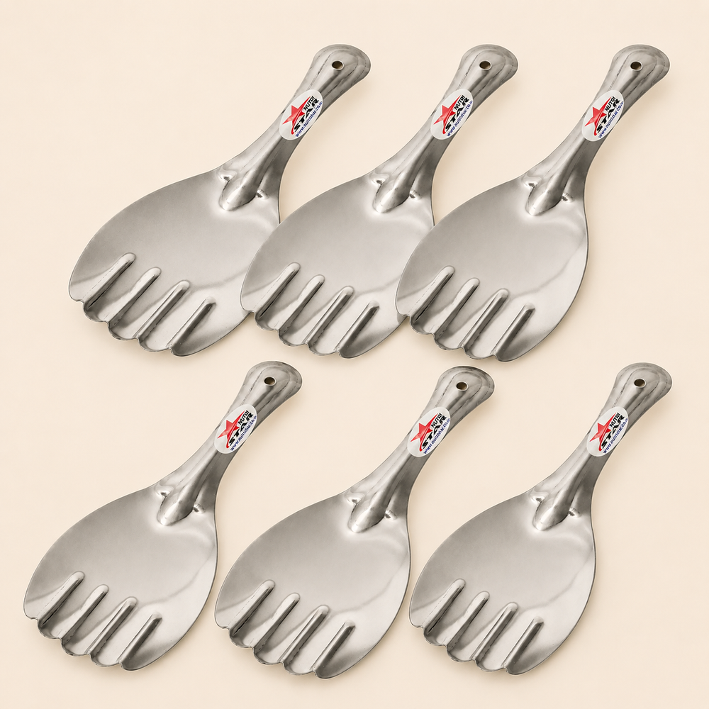 Nutristar stainless steel slotted serving spoon with wide head and handle