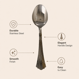 Nutristar stainless steel dinner spoons set of 6 with decorative handles