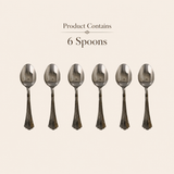 Nutristar stainless steel dinner spoons set of 6 with decorative handles