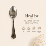 Nutristar stainless steel dinner spoons set of 6 with decorative handles