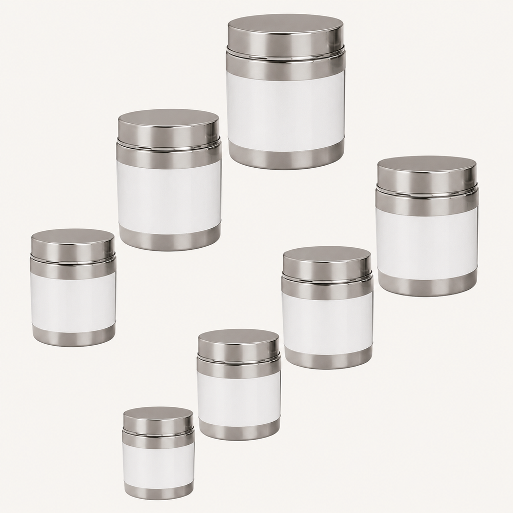 Nutristar stainless steel storage container set in 7 sizes