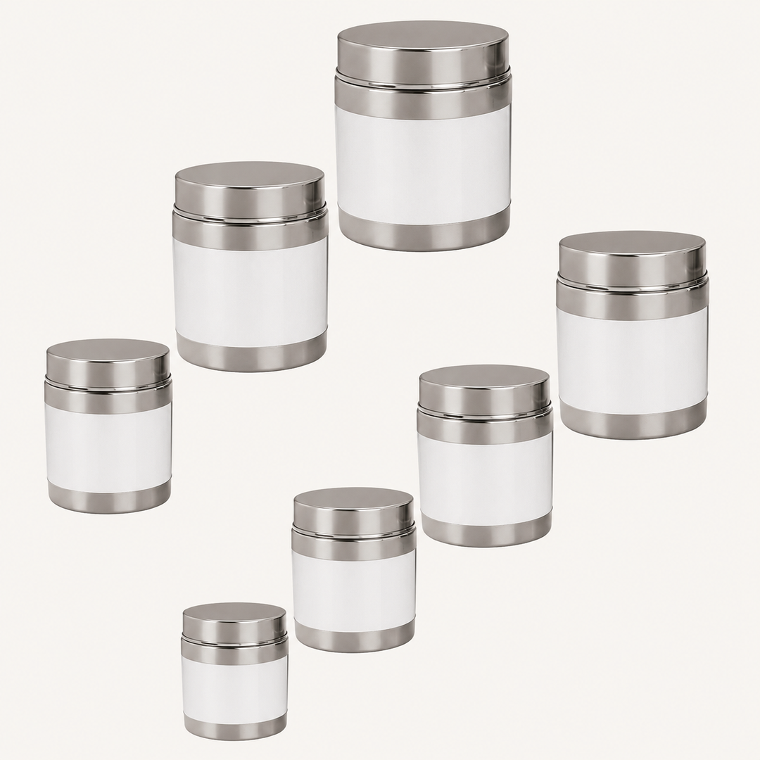 Nutristar stainless steel storage container set in 7 sizes