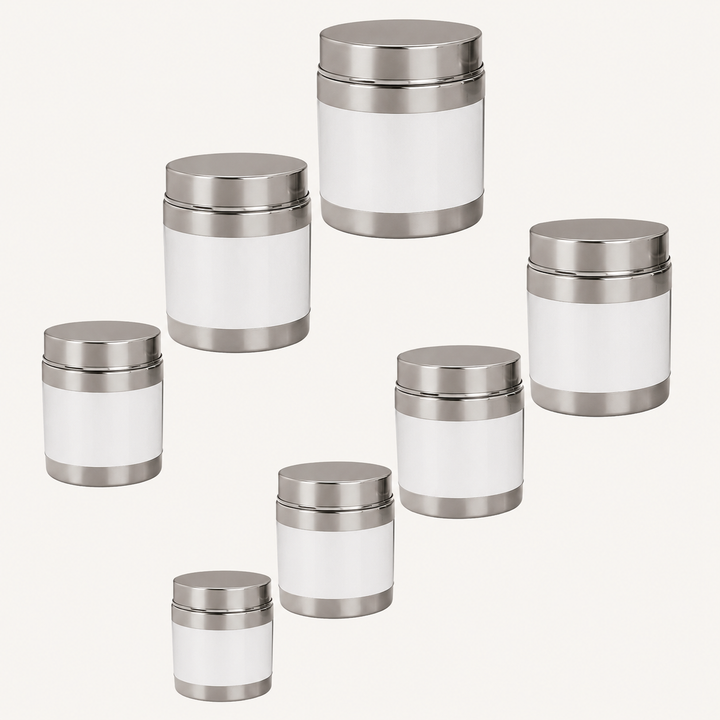 Nutristar stainless steel storage container set in 7 sizes