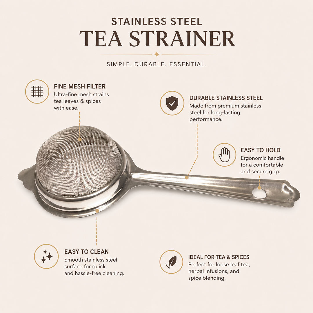 Nutristar stainless steel fine mesh tea strainer 6 inch