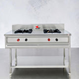 Nutristar Stainless Steel Two Burner Indian Range Stove | Commercial Stove
