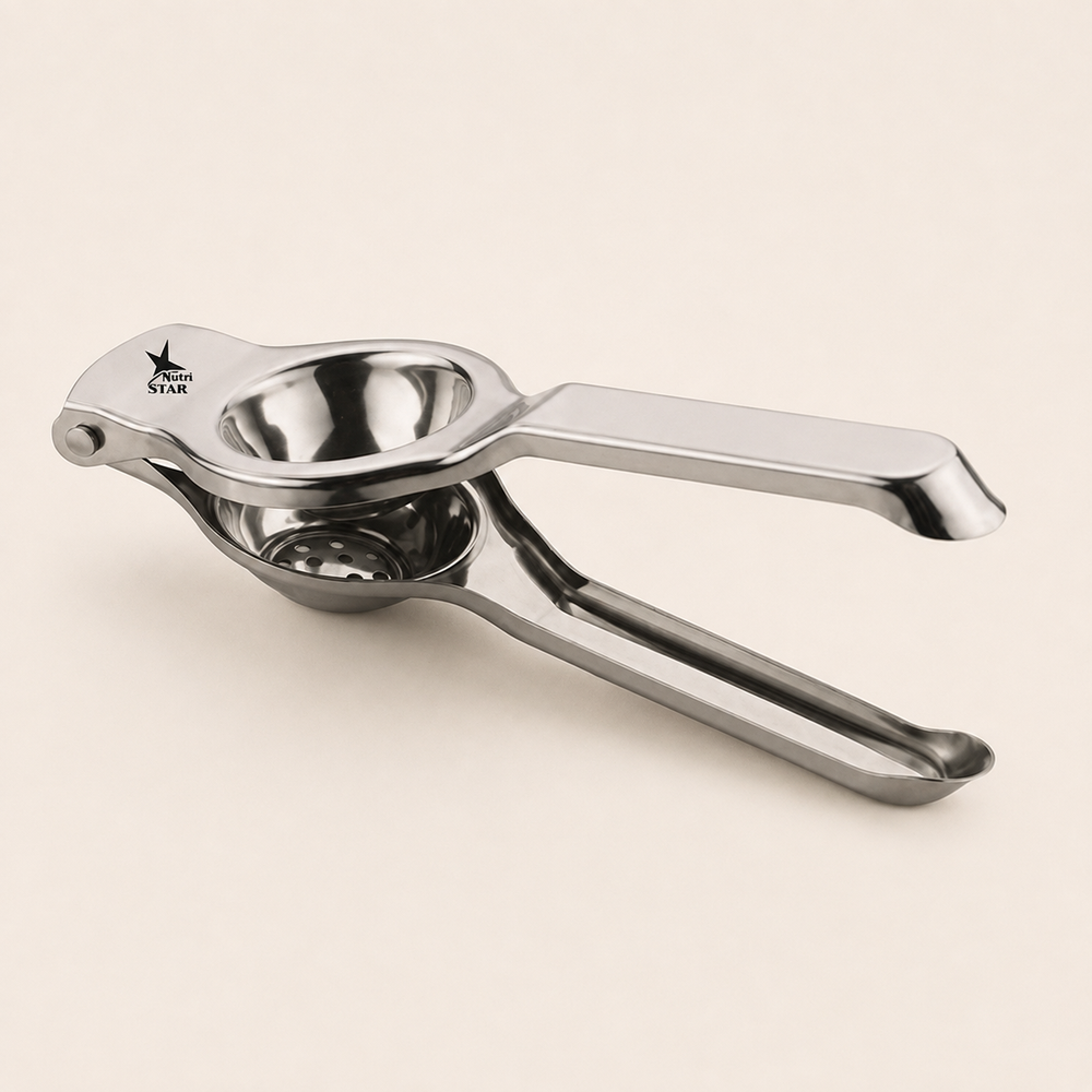 Nutristar stainless steel lemon squeezer citrus press with long handles