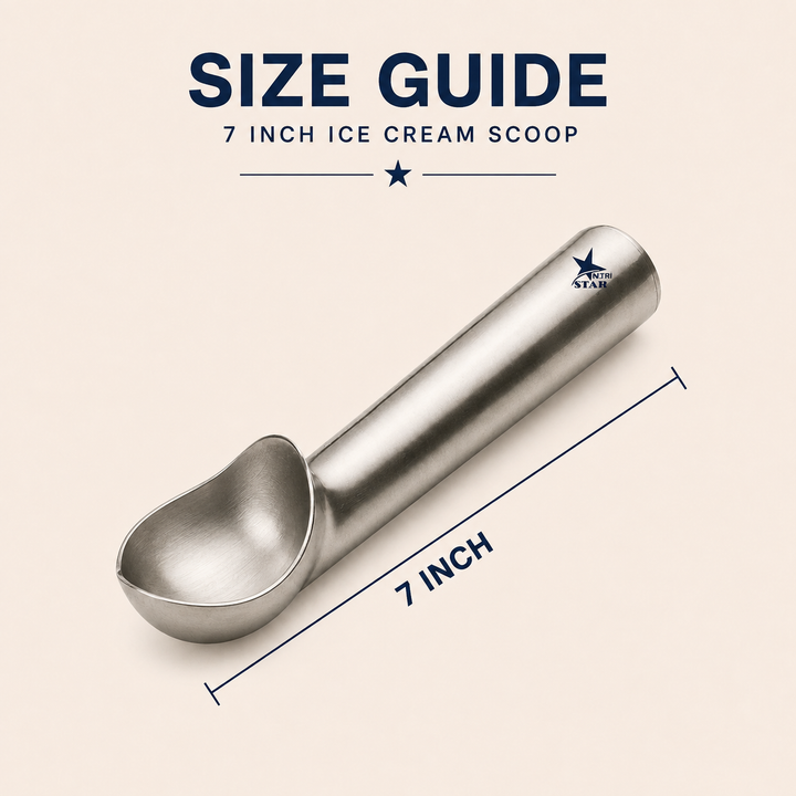 Nutristar stainless steel ice cream scoop for frozen desserts